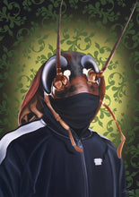 Ladda upp bild till gallerivisning, THE COCKROACH - Porträtt av Kackerlackan Dennis – digitalt återskapat efter originalmålningen från 2019 som gick förlorad i en brand. Av DenART.