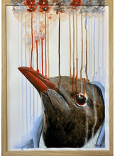 Ladda upp bild till gallerivisning, DROPS - Skrattmåsen Rosie i en stund av stillhet – ett originellt porträtt med öppet tolkningsutrymme. Av Denize Artuñedo Engblom.