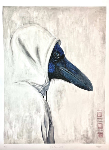 THE RAVEN: WHITE - 84 x 59,4 cm.